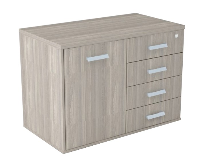 Armário Combo Porta Lado Esquerdo com 4 Gavetas | Linha Prima Impact