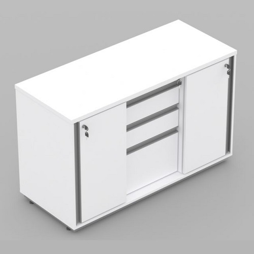 ARMÁRIO CREDENZA 2 GAVETAS  + 1 PARA PASTA SUSPENSA