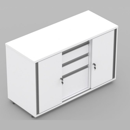 ARMÁRIO CREDENZA 2 GAVETAS IGUIAS + 1 P/PASTA SUSPENSA