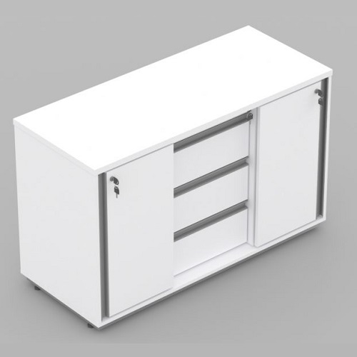 ARMÁRIO CREDENZA 3 GAVETAS IGUAIS