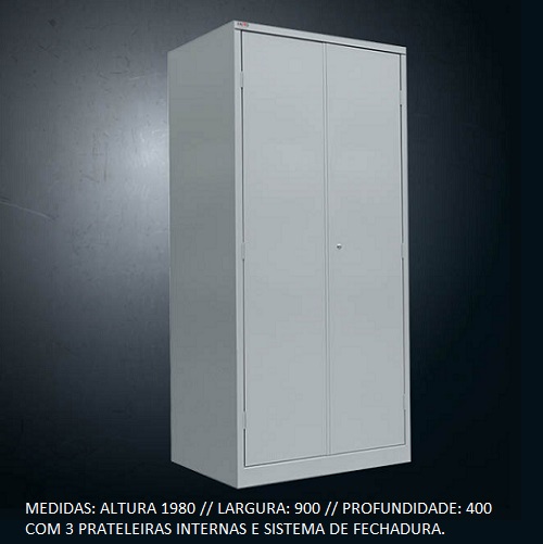 ARMÁRIO DE AÇO PA 90 COM FECHADURA