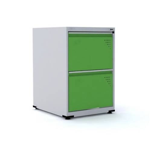 ARQUIVO DE AÇO COM 2 GAVETAS COM PATINS DE NYLON (2SLM)