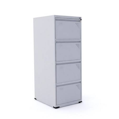 ARQUIVO DE AÇO COM 4 GAVETAS PATINS DE  NYLON (4SLM-FF)