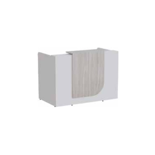 BALCÃO RECEPÇÃO RAIO DIREITO SEM PÉ CENTRAL PRIMA CLEAN 25MM