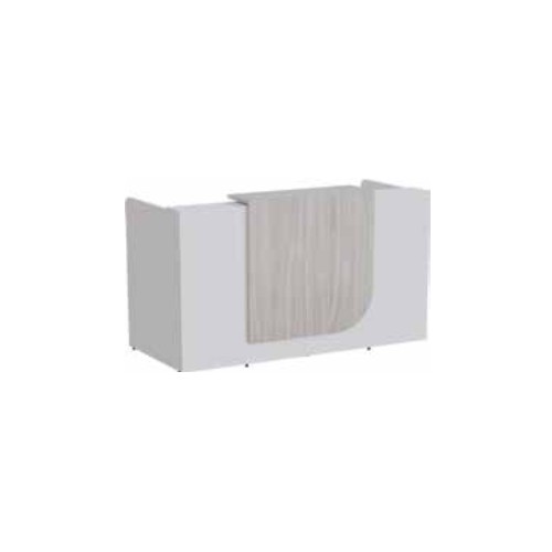 BALCÃO RECEPÇÃO RAIO DIRETO COM PÉ CENTRAL PRIMA CLEAN 25mm