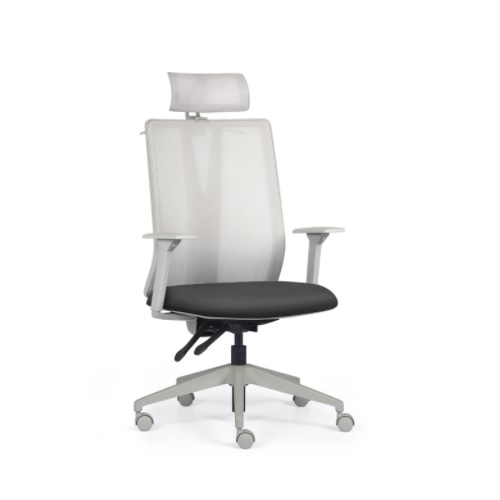 CADEIRA ERGONÔMICA ADDIT ESPALDAR ALTO COM APOIO DE CABEÇA E SUPORTE PARA PALETÓ