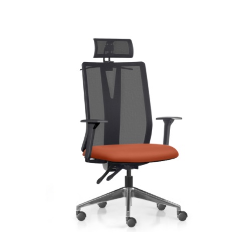 CADEIRA ERGONÔMICA ADDIT ESPALDAR ALTO COM APOIO DE CABEÇA E SUPORTE PARA PALETÓ