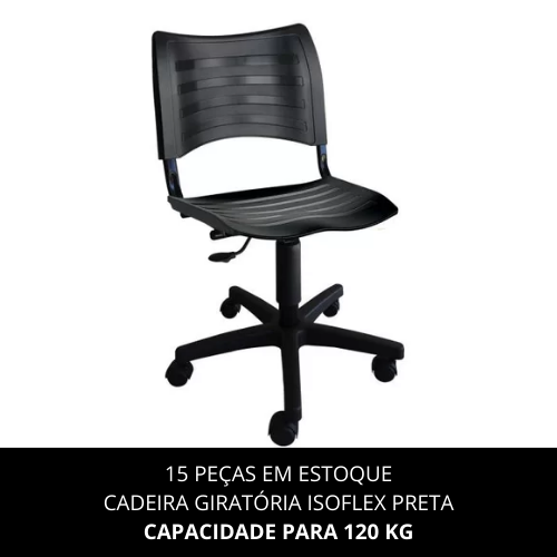CADEIRA ISOFLEX PRETA GIRATÓRIA