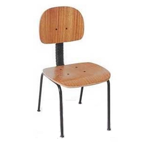 CADEIRA SECRETÁRIA FIXA PÉ PALITO IMBUIA