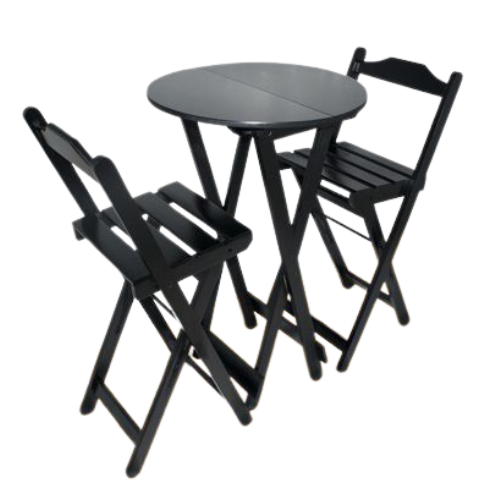CONJUNTO BISTRÔ DOBRÁVEL COM 2 BANQUETAS