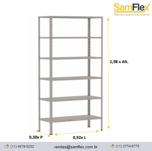ESTANTE DE AÇO LEVE 30CM