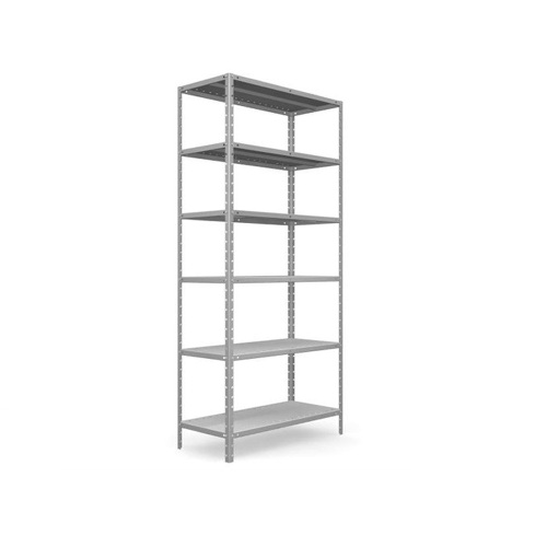 ESTANTE DE AÇO LEVE C/ 6 PRATELEIRAS PROF. 30 CM.