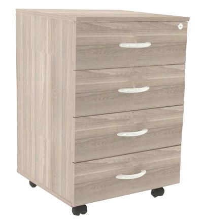 Gaveteiro Volante - 4 Gavetas com Chave | Linha Uno