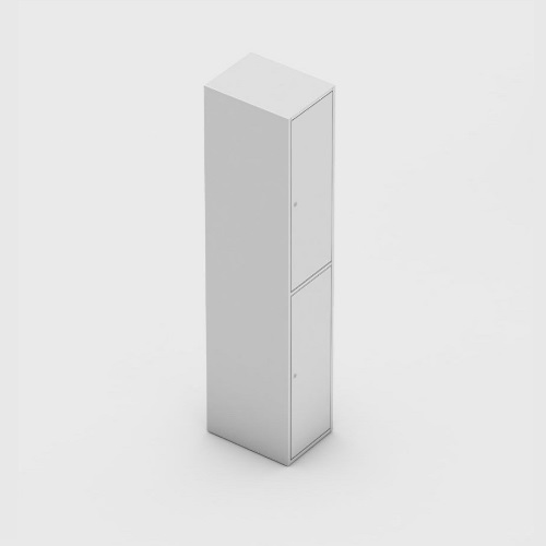 LOCKER 2 PORTAS EM MADEIRA COM FECHADURA
