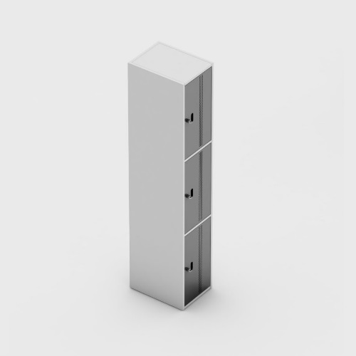 LOCKER 3 PORTAS EM AÇO COM PORTA CADEADO