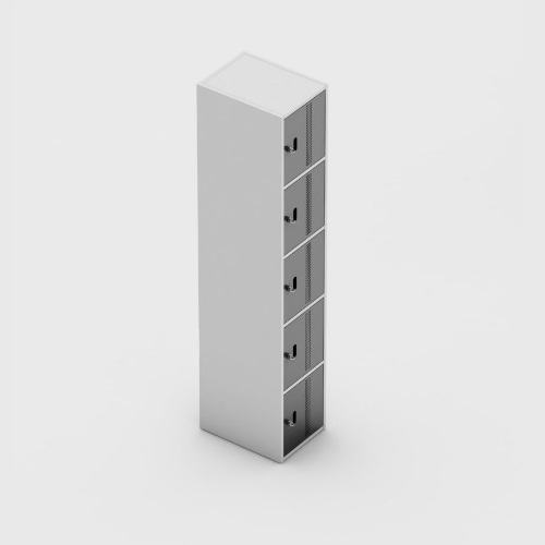 LOCKER 5 PORTAS EM AÇO COM PORTA CADEADO