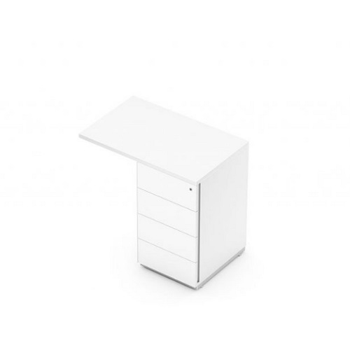 MESA AUXILIAR COM GAVETEIRO PEDESTAL 4 GAVETAS
