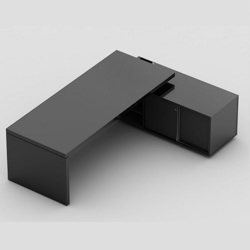 MESA BOSS COM PÉ PAINEL E ARMÁRIO LATERAL COM NICHO ABERTO PARA CPU