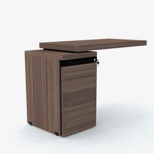 MESA COMPLEMENTO PÉ GAVETEIRO 3 GAVETAS PE50