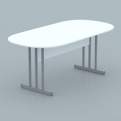 MESA DE REUNIÃO OVAL COM PÉS VAZADO (ECONÔMICA)