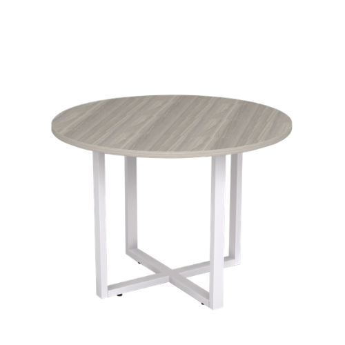 MESA DE REUNIÃO REDONDA PÉ QUADRO PRIMA ARQ 25mm