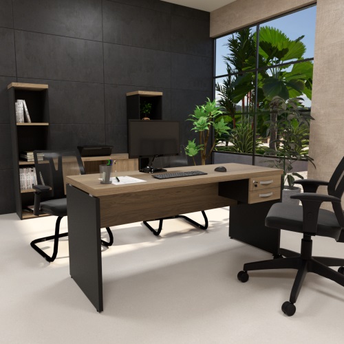MESA DE TRABALHO COM GAVETAS PE40