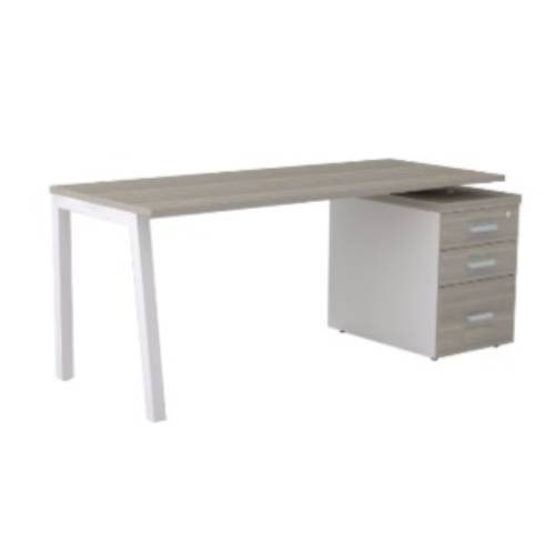 MESA DIRETIVA PÉ TRAVE PARA ARMÁRIO OU GAVETEIRO LADO DIREITO PRIMA ARQ 25mm