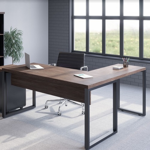 MESA EM L COM PÉ TUBULAR PE40