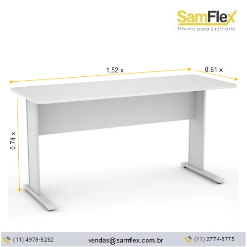 MESA GERENCIA COM 02 GAVETAS