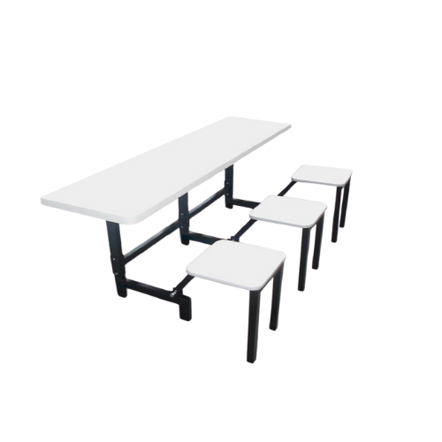 Mesa para refeitório 4 lugares assentos articulados