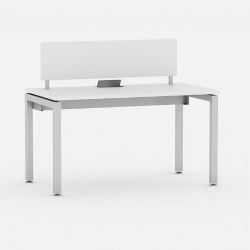 PLATAFORMA DE TRABALHO SINGLE COM BIOMBO FRONTAL OP1