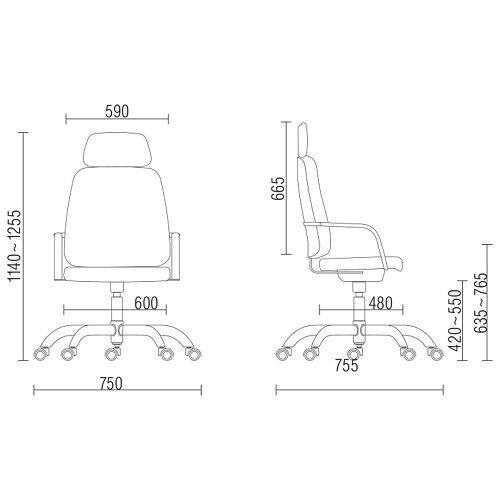 POLTRONA GIRATÓRIA C/ APOIO DE CABEÇA MAXXER P/OBESO 150 KG