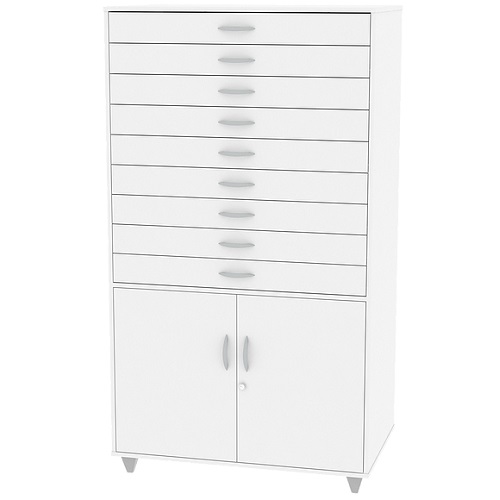 PORTA CARTOLINA COM 9 GAVETAS E 2 PORTAS