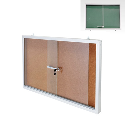 QUADRO DE AVISO C/ PORTAS DE VIDRO