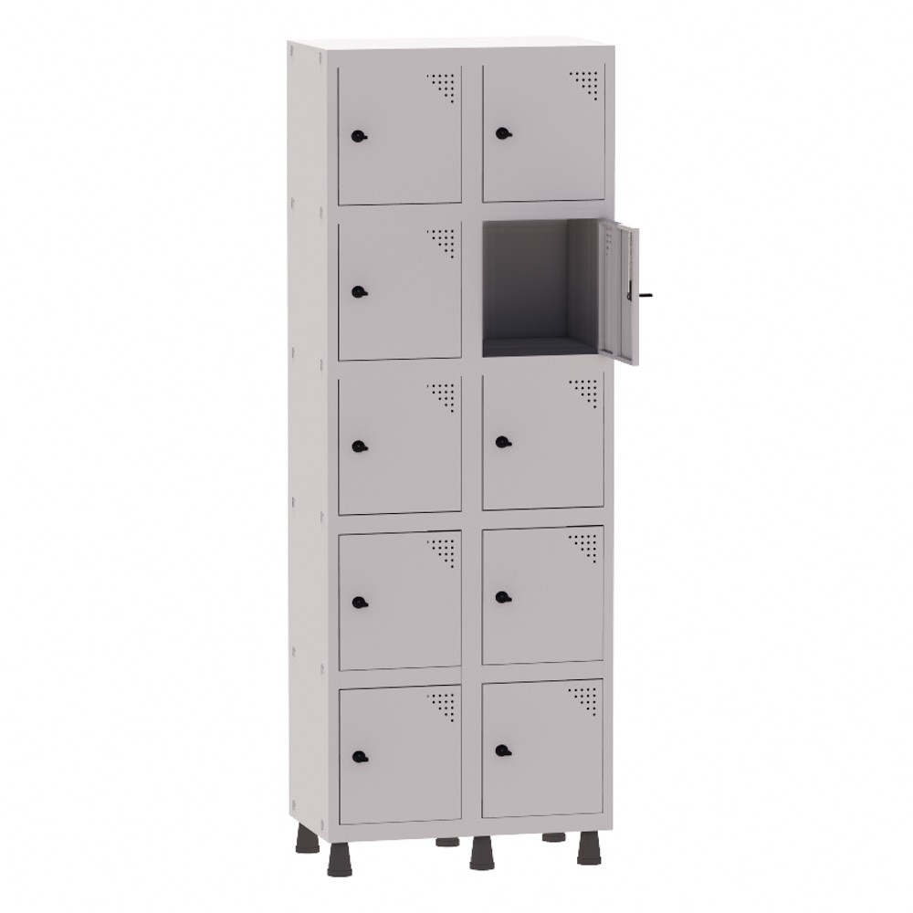 ROUPEIRO DE AÇO 10 MINI PORTAS COM PITÃO (GRP502/10)