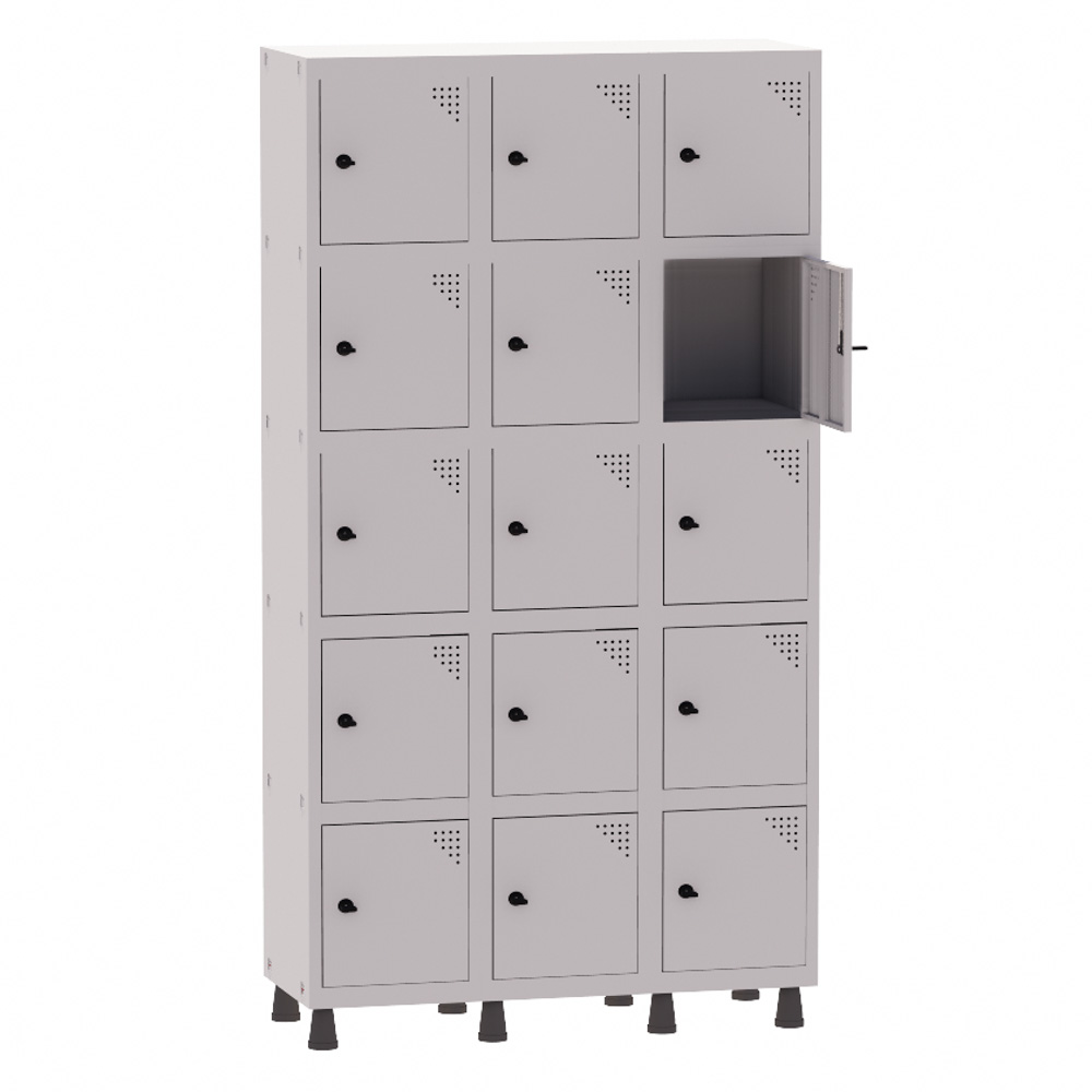ROUPEIRO DE AÇO 15 MINI PORTAS COM PITÃO (GRP503/15)