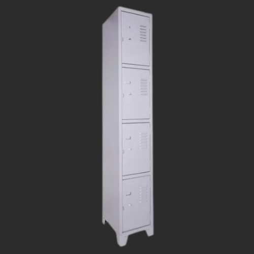 ROUPEIRO DE AÇO 4 PORTAS PEQUENAS 2/4 C/ PITÃO PARA CADEADO