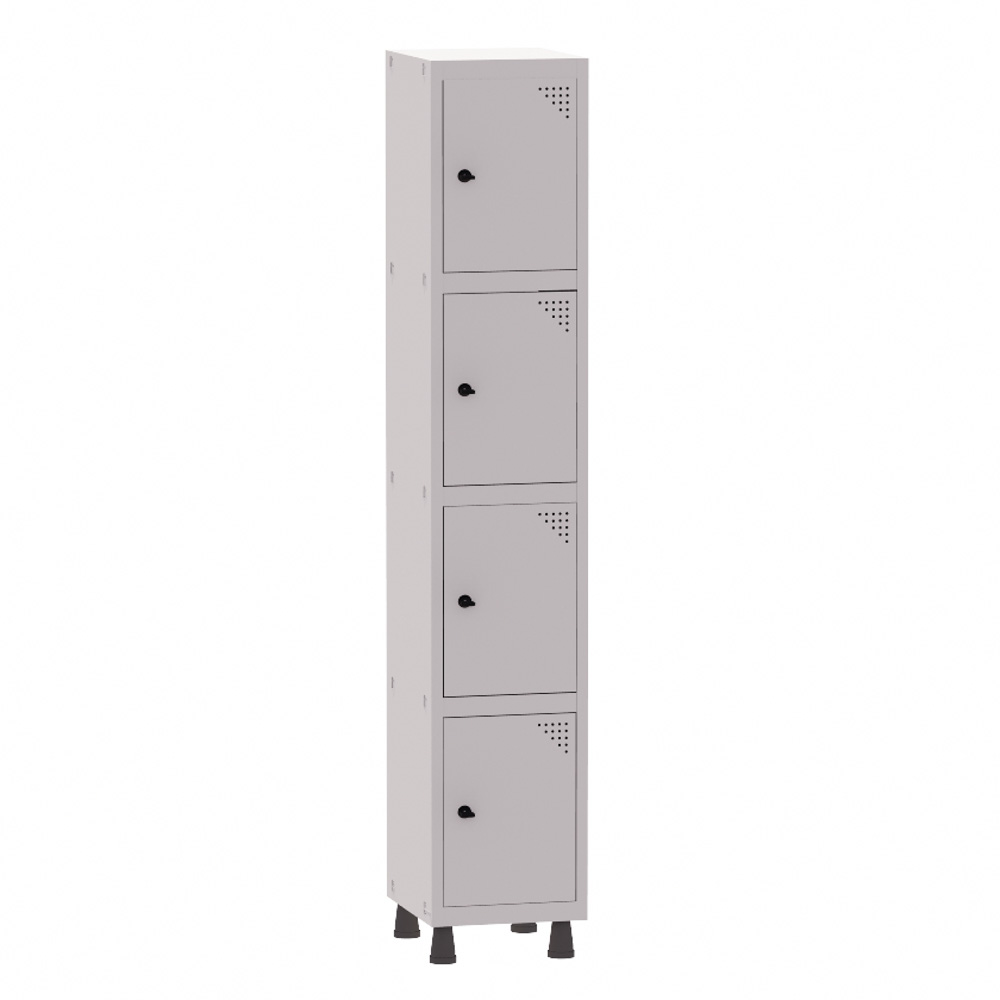 ROUPEIRO DE AÇO 4 PORTAS PEQUENAS COM PITÃO (GRP501/4)