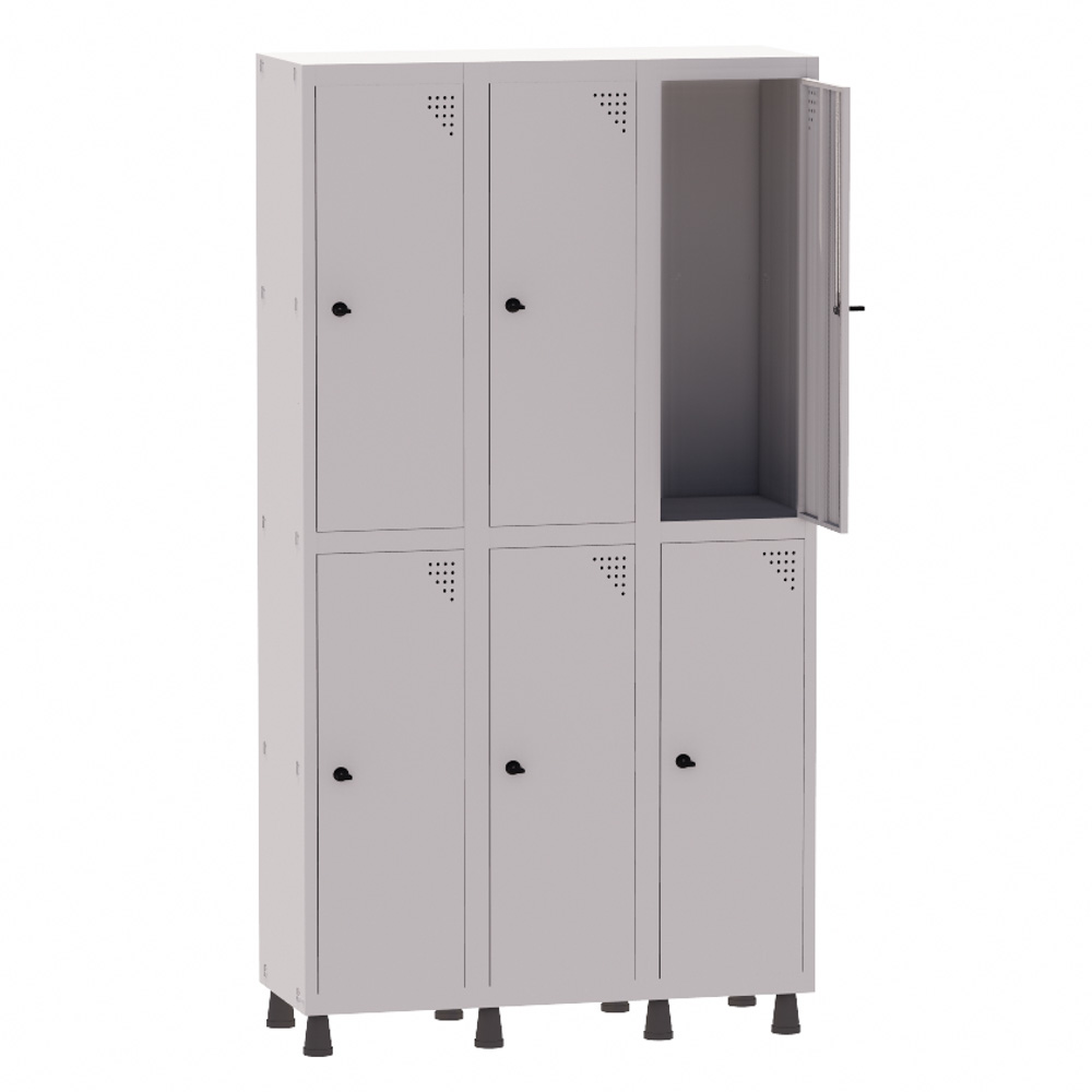 ROUPEIRO DE AÇO 6 PORTAS COM PITÃO