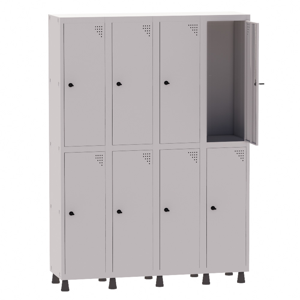 ROUPEIRO DE AÇO 8 PORTAS COM PITÃO